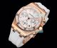 Swiss Copy AP Royal Oak Rose Gold Ladies 37MM White Chronograph Dial Diamond Bezel Watch (2)_th.jpg